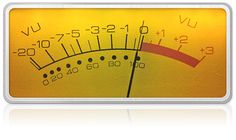 an analog thermometer with yellow background and reflection