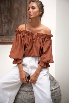 Earthly Tones, Wardrobe Building, Colour Inspiration, Chic Blouses, Peasant Tops, Boho Blouses, Get Better, Slow Fashion, A Dream