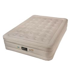 an inflatable mattress is shown on a white background