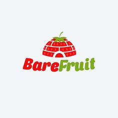 a logo for a fruit company with the word'barefruit'in red and green