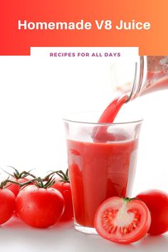 Does your family enjoy fresh homemade juice? Here is a delicious juice which taste like V8 juice. This is called V8 Juice. There are only seven ingredients. We process this V8 Juice in a water V8 Juice Recipe, Glazed Pound Cake, Homemade V8 Juice, Canning Veggies, Freezing Recipes, V8 Juice, Tomatoes Recipes