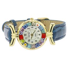 This beautiful Murano Glass Watch stands out with its unique combination of high-quality workmanship and fine Venetian design. The bezel is crafted using the most famous centuries-old Murano Millefiori technique. The exquisite mosaic pattern in rich colors adorns the face of this watch and evokes the magnificent play of lights and colors in Venice. This Murano watch adds an artistic accent to any outfit and makes a great stylish gift to any woman with an appreciation of Venetian art and traditio Venetian Art, Murano Glass Jewelry, Mosaic Pattern, Jewelry Accessories Ideas, Dope Jewelry, Funky Jewelry, Jewelry Lookbook, Jewelry Inspo, Dream Jewelry