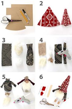 the steps to make an elf hat out of fabric