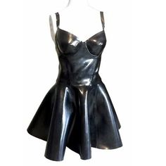 Great Shopping Latex Catsuit Rubber Gummi Sexy Black Trims Dress Fitted Customized 0.4mm, Fashion Women's Dresses Black Latex Dress, Latex Mini Skirt, Black Faux Leather Dress, Latex Skirt, Skater Style Dress, Faux Leather Dress, Skater Style, Really Cute Outfits, Women's Costumes