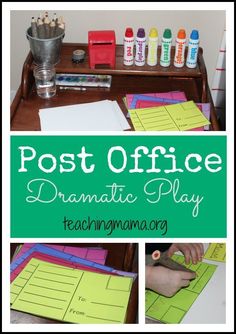 the post office dramatic play is an easy way to teach students how to write and draw