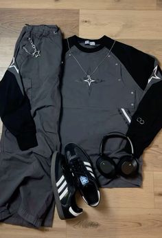 Swaggy Outfits For Men, Acubi Boy, Acubi Men, Acubi Fashion Men, Adidas Outfit Ideas, Cargos Black, Guys Fashion Casual, Outfit Inspo Casual, Street Fashion Men Streetwear