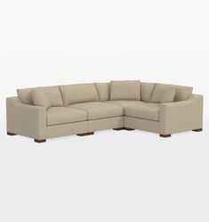 We designed the Sublimity collection to create the ultimate lounging experience. You can feel the difference every time you sit on the expertly crafted cushions, which feature multiple levels of coil support wrapped in down for superior comfort. Casual, yet contemporary, the Sublimity Classic 4-Piece Sectional Sofa has a generous 25" deep seat and is upholstered in the highest quality fabric available.\n\nOur Classic seat depth offers a comfortable and ergonomic option to suit a variety of space Vintage Living Room Furniture, Cafe Curtain Rods, 3 Piece Sectional Sofa, Bar Stools Kitchen Island, Floor Table, 3 Piece Sectional, Outdoor Dining Furniture, Furniture Care, Entryway Furniture