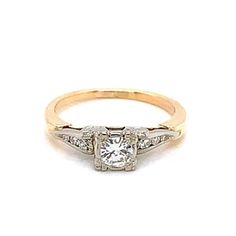 an 18ct gold diamond ring