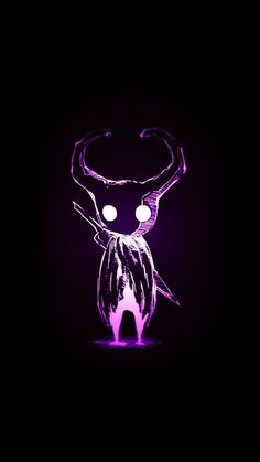 a purple and black image of a horned animal