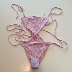 Size Xs Hygiene Strip Still On -Never Worn Pink One-piece Swimwear For Festival, Pink Floral Print Swimwear For Festival, Frankies Bikinis, Pink Vs, Pink Paisley, Swim Suit, Vs Pink, Victoria Secret, Womens Swim