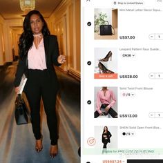 Professional Outfits Women Shein, Shein Inspired Outfits Work, Shein Professional Outfits, Business Casual Outfits Shein, Professional Attire Black Women, Shein Work Outfits Black Women, Curvy Business Professional, Shein Business Outfits, Shein Church Outfits