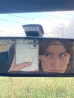 Clean girl aesthetic makeup, car mirror pictures Car Mirror