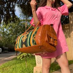 New! Moroccan Style Green Carpet Leather Weekender Bag - Handmade Travel leather bag was just added to eBay. Check it out! #eBay #eBaySeller Handmade Travel Bag, Kilim Bag, Leather Weekender Bag, Leather Weekender, Leather Travel Bag, Green Carpet, Carpet Design, Moroccan Style, One Bag