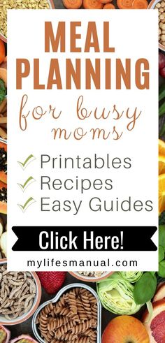 the meal planning for busy moms printables and easy guides