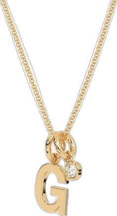 Letter G, Initial Pendant, Initial Letters, Diamond Pendant, Gold Diamond, Initials, Gold Necklace, White Gold, Pendant