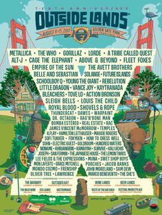 the poster for outside lands festival