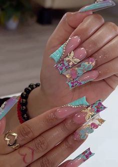 Virgo Nails, Acrylic Toe Nails, Cute Acrylic Nail Designs, Long Acrylic Nails Coffin, Really Cute Nails