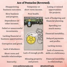 The Ace of Pentacles is the first card from the Suit of Pentacles within the Tarot Deck. Pentacles meaning finances, career, business, stability, health and foundations. The Ace represents the start or receiving new abundance in this way. It is also represented as new opportunities and financial or business ventures. 
                                                                           
#Aceofpentacles #tarotcardmeanings #tarotmeanings #tarotcards #suitofpentacles #tarot #ace #ambersutopia Ace Of Pentacles Reversed, Ace Of Pentacles Tarot, Suit Of Pentacles, Ace Of Pentacles