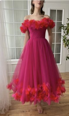 Pink Off-shoulder Evening Dress With Fitted Bodice, Pink Off-shoulder Dress With Sweetheart Neckline For Wedding, Pink Off-shoulder Dress For Wedding And Prom, Pink Off-shoulder Evening Dress For Cocktail, Pink Off-shoulder Cocktail Evening Dress, Off-shoulder Pink Cocktail Evening Dress, Pink Off-shoulder Sweetheart Neckline Prom Dress, Teuta Matoshi, Simple Frock Design