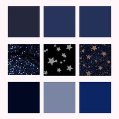 blue and black color scheme with stars