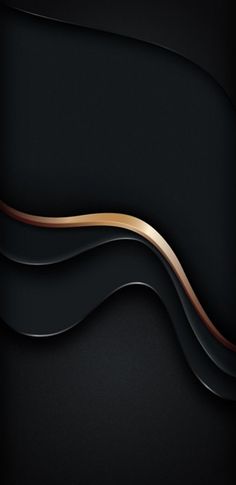 an abstract black and gold background with wavy lines