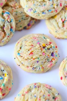 cookies with sprinkles and colored powdered sugar