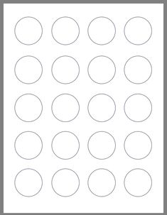 a sheet of white paper with circles on the bottom and one circle in the middle