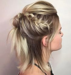 Braided Half Updo, Side Braids, Fishtail Braids, Best Wedding Hairstyles, Short Braids, Short Hair Tutorial, Easy Braids, Short Hair Updo