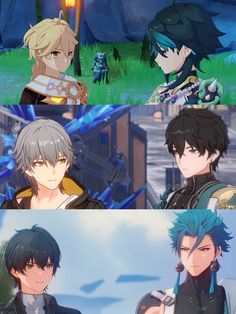 the characters in fire emblems are looking at each other