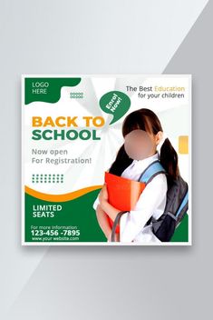 the back to school flyer is displayed on a wall