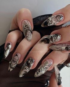 Em Nails, Witchy Nails, Fantasy Nails, Cute Gel Nails, Acrylic Nails Coffin Short