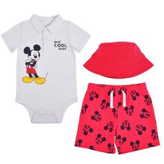 Disney Size: 0-3 Month Boys Description: 3 Pieces Included White Polo Like Onesie With Snaps Closure, Red Hat And Red Shorts With Drawstring & A Black Mickey Head Pattern. New With Tags Smoke & Pet Free Home Shipping Daily: Monday - Friday Bundle Your Likes For A Private Offer Please Ask Questions One Cool Dude, Spiderman Pajamas, Little Mermaid Outfit, Polo Bodysuit, Red Bucket Hat, Mickey Mouse Costume, Winnie The Pooh Honey, Minnie Mouse Outfits, Bodysuit And Skirt