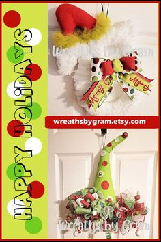 Christmas wreath for front door cat gift decor cat home decor cat lover housewarming cute cat mom white cat door hanger pet lover gift cat birthday kitty cat themed bathroom cat bedroom decor new cat gift veterinarian gift i love cats birthday gift cat lover gift christmas gifts for mom best gifts holiday gifts teacher gift classroom door decor gift for wife animal lover gift Christmas gift red and white wreath Christmas decorations winter cat christmas gift Grinch decor Whoville Cindy Lou Who