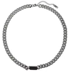 DescriptionTitanium Steel Bar Charm Curb Chain Choker NecklaceSpecificationLength: 39 cm + 5 cm extWeight: 26g/pcsMaterial: Titanium SteelChain Color:silverFeatures & DetailsThis titanium steel bar charm curb chain choker necklace is unique and eye-catching.This beautiful and stylish necklace is ideal for you to wear on any occasions making you more attractive. fashionable and amazing and it is the best gifts for wife. girlfriend. sister and other beloved person.Titanium Steel is a great metal f Silver Curb Chain Choker Necklace, Silver Metal Chain Necklace With Rectangular Links, Silver Choker Necklace With Curb Chain, Silver Minimalist Chunky Chain Necklace, Silver Chunky Chain Rectangular Necklace, Silver Chunky Chain Necklace Rectangular, Silver Rectangular Chunky Chain Necklace, Rectangular Stainless Steel Chain Necklace, Silver Metal Necklace With Curb Chain