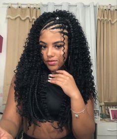 Simple Fulani Braids, Short Box Braids Hairstyles, Braids Ideas, Curly Crochet Hair Styles, Braids Hairstyles Pictures, Braided Cornrow Hairstyles, Hair Twist Styles, Cool Braid Hairstyles, Crochet Braids Hairstyles