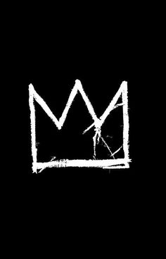 a black and white drawing of a crown