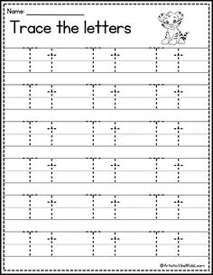 trace the letters worksheet for children to practice their handwriting and writing skills with