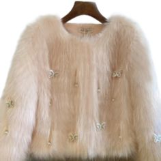 Beautiful Pink Faux Fur Jacket. Size : Small Does Not Include Any Brooch(S). Pink Spring Outerwear With Faux Fur Trim, Spring Party Fur Coat With Faux Fur Trim, Elegant Pink Fur Coat For Fall, Chic Pink Faux Fur Coat, Chic Pink Spring Fur Coat, Chic Pink Fur Coat For Spring, Trendy Pink Fur Coat For Fall, Chic Pink Fur Coat For Fall, Feminine Winter Party Outerwear