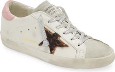 Golden Goose Super-Star Low Top Sneaker (Women) | Nordstrom Casual Low-top Sneakers With Star Logo, Low-top Streetwear Sneakers With Star Patch, Golden Goose Red Star, Golden Goose Sneakers Leopard, Leather Low-top Sneakers With Star Patch, Italian Sneakers, Skate Culture, Top Sneakers Women, Super Star