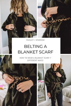 How to Wear A Blanket Scarf 7 Ways - Paisley + Sparrow Loop Scarf