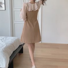 ❤Ruffle color sweet chiffon blouse + V-neck suspension dress❤




Setup unit (cm)
 tops
 S.
 Length 63 Bust 94 Shoulder width 34 Sleeve length 58
 M.
 Length 64 Bust 98 Shoulder width 35 Sleeve length 59
 L.
 Length 65 Bust 102 Shoulder Width 36 Sleeve Length 60
 XL
 Length 66 Bust 106 Shoulder Width 37 Sleeve Length 61


 one piece
 S. 
Length 77 Bust 84 Waist 76
 M.
 Length 78 Bust 88 Waist 80
 L.
 Length 79 Bust 92 Waist 84
 XL
 Length 80 Bust 96 Waist 88 Hepburn Style, Dress Sash, Lotus Leaf, Collar Designs, Chiffon Blouse, Dress First, Vest Dress, Collar Shirts, No Frills