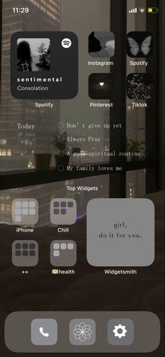 an iphone screen showing the settings and icons for different types of things to see on it