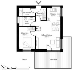 the floor plan for a small apartment