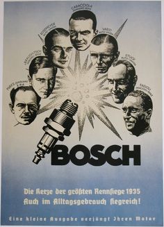 an old poster with the words bosch on it