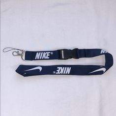 Brand New Without Tags. Nike Navy Blue And White Lanyard Id Badge Holder Keychain Approx 20" Length Colors: Navy Blue & White Nike Ankle Socks, Nike Lanyard, New Nike Air Force, Nike Hat, Nike Socks, Nike Gold, Black Snapback, Nike Accessories, Red Nike