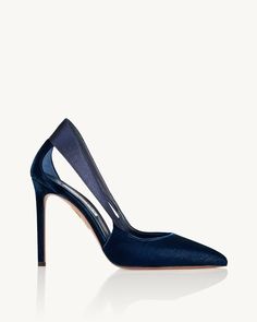 Dangerous Liaisons Pump 105 Blue New Arrivals 1 Blue Satin Shoes, Blue Bridal Shoes, Dangerous Liaisons, Paris Blue, Aquazzura Shoes, Cute Shoes Heels, Shoe Wardrobe, Satin Shoes, Paris Blues