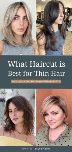 Are you struggling with thin hair that lacks volume? As a professional hairstylist, I understand your concern and would like to help you out. I have created a guide that reveals the best haircuts for thin hair, taking into account hair length, type, and face shape. You'll also learn about cuts that add instant volume and thickness, as well as tips for mastering bangs and avoiding common haircut mistakes when dealing with thin hair. Head over to my blog now to find the best haircut for thin hair! Fine Haircuts, Hair Aesthetics, Hair Trim, Long Bob Haircuts