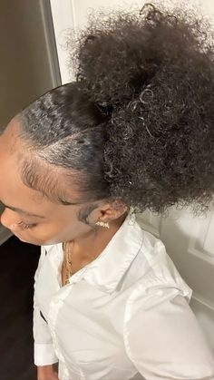 4c Sleek Hairstyles, Cute Hairstyles For Medium Hair Natural, Natural Thick Hair Hairstyles, Hairstyle Black Girls Natural, Black Natural Girl Hairstyle, V Part Half Up Half Down Natural Hair, 2 Ponytail Hairstyles Natural Hair, Natrual Black Girls Hairstyles, Natural Easy Hairstyles For Black Women