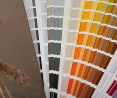 an assortment of different colors of paint swatches