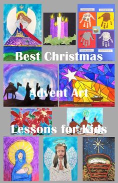 children's art lessons for christmas and new year's eve with the words best christmas